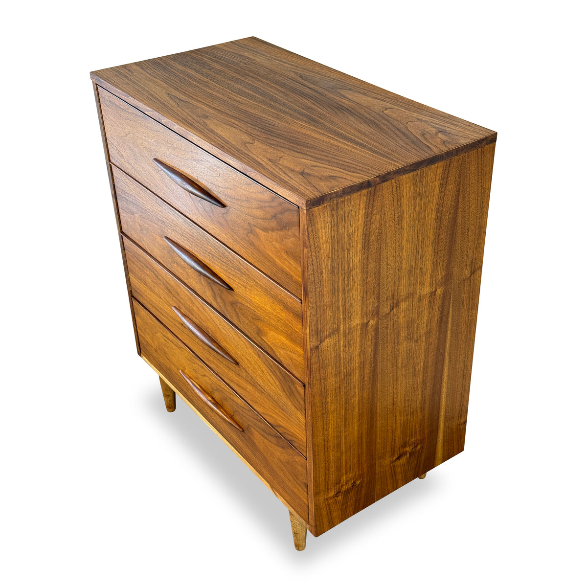 Walnut Four Drawer Highboy