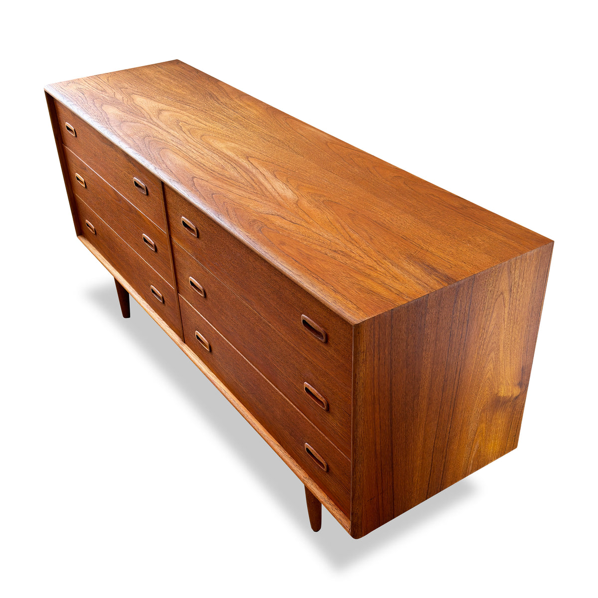 Teak Six Drawer Dresser