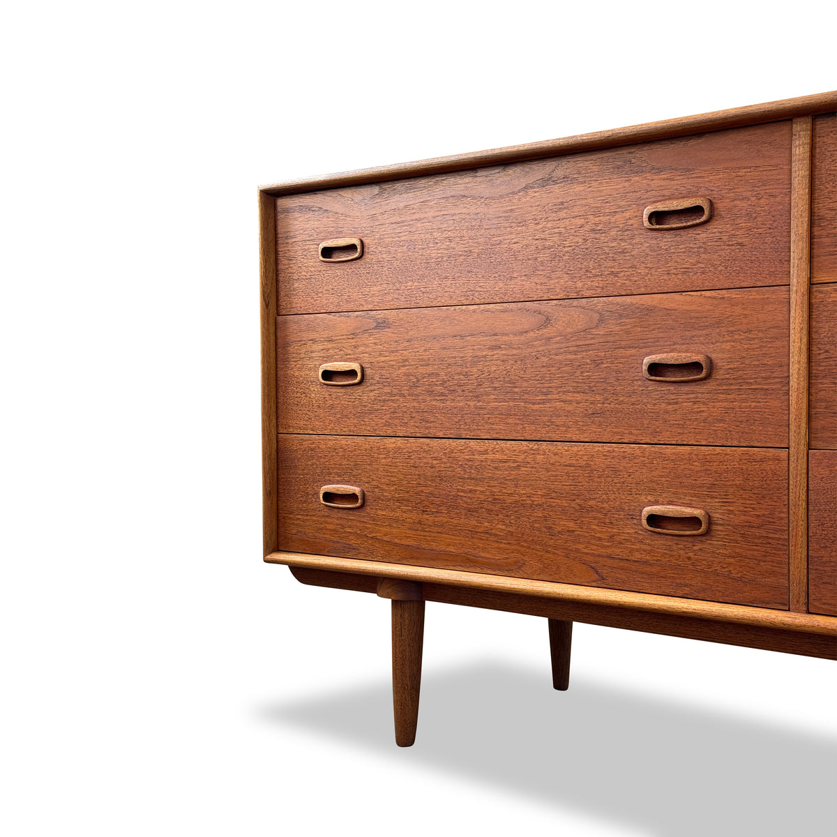Teak Six Drawer Dresser