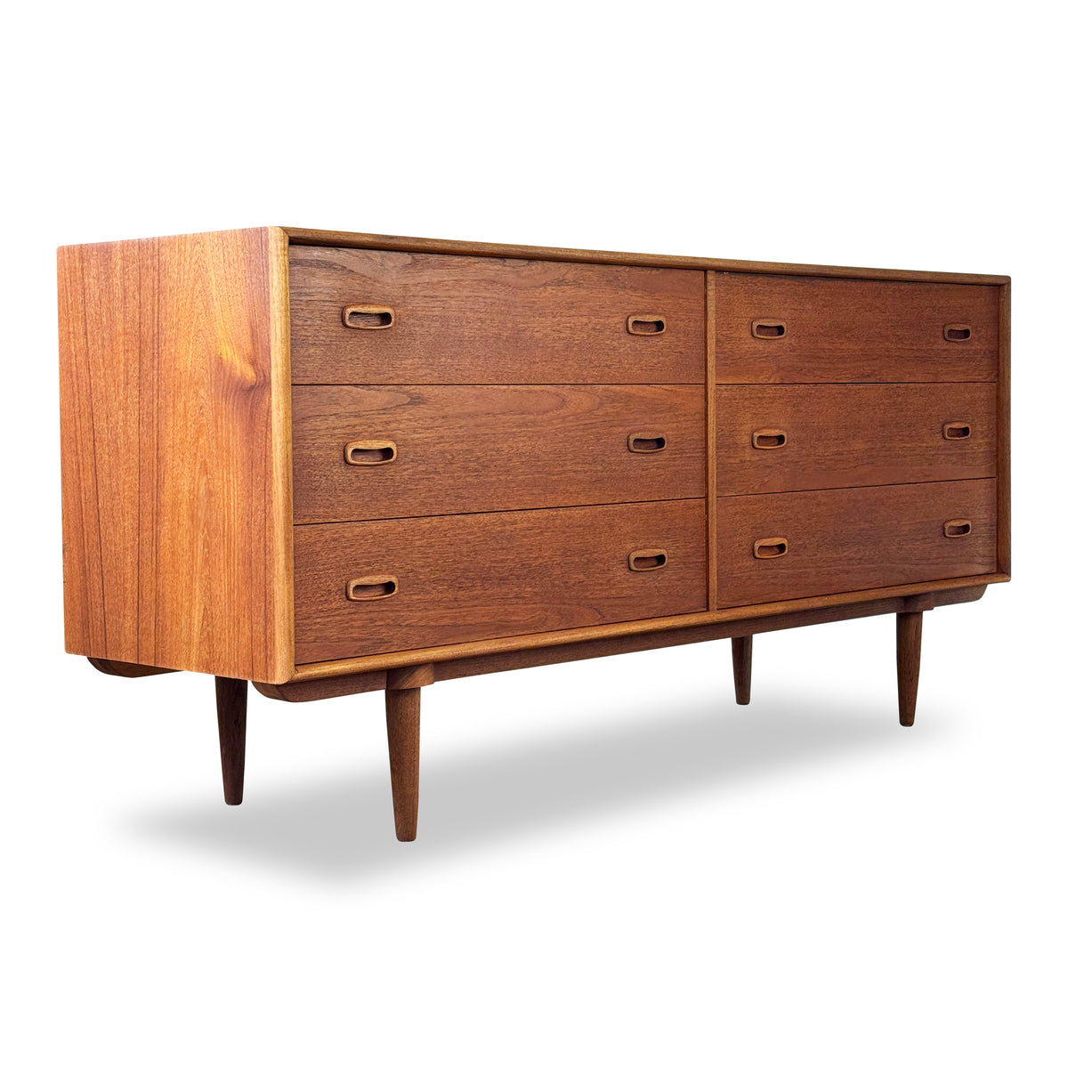 Teak Six Drawer Dresser