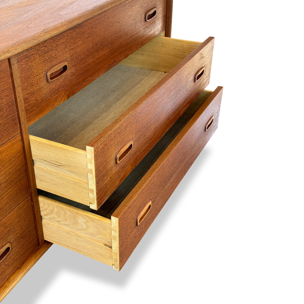 Teak Six Drawer Dresser
