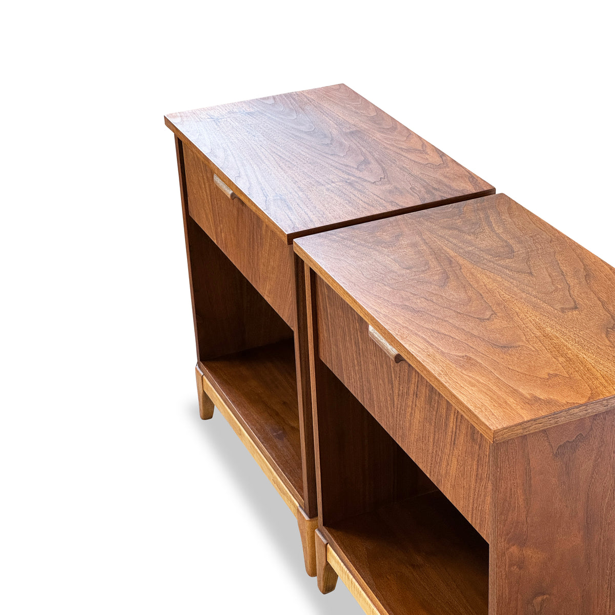 Walnut Nightstands by Kaufman