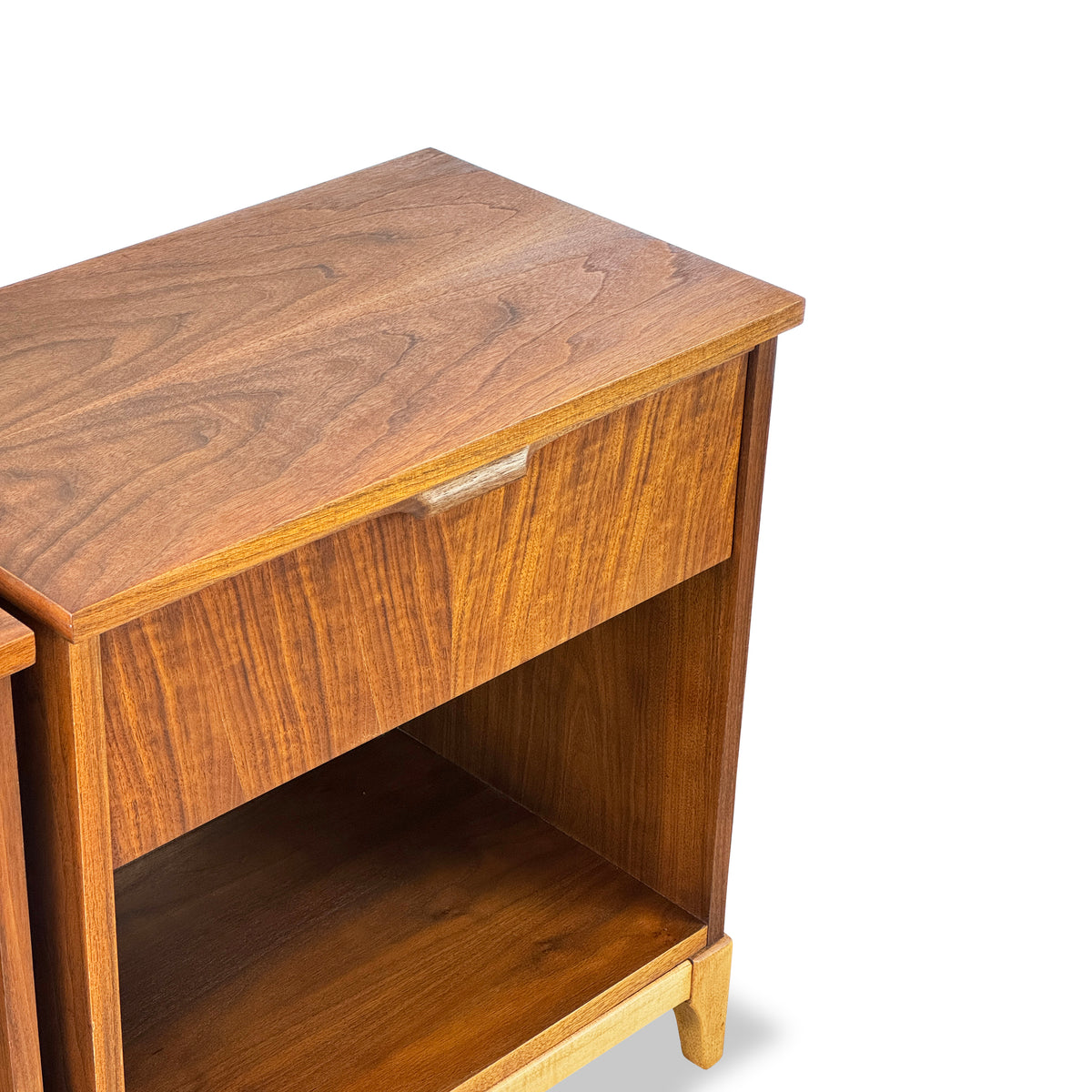 Walnut Nightstands by Kaufman