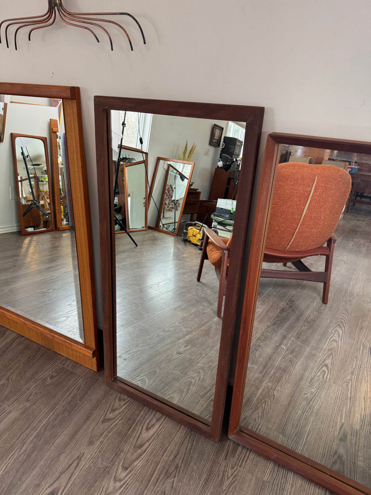 Dark Teak Mirror #1226