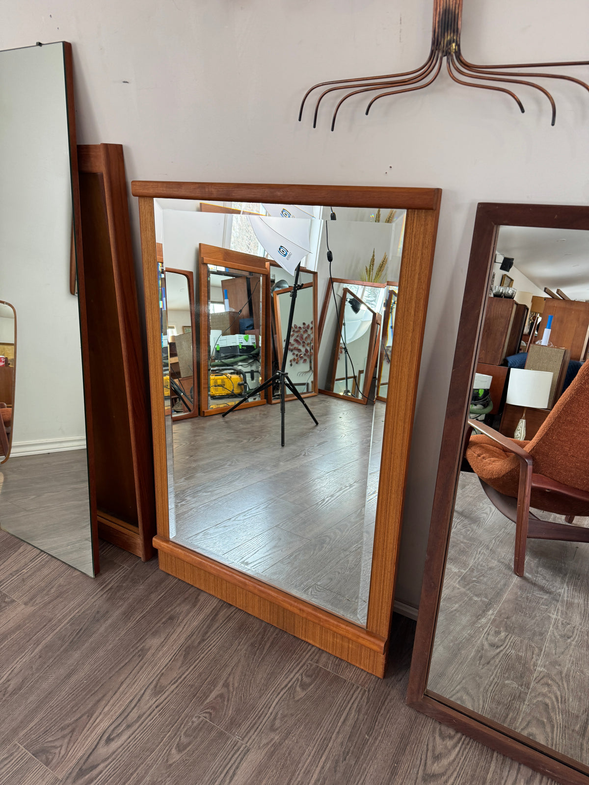 Teak Mirror #1227