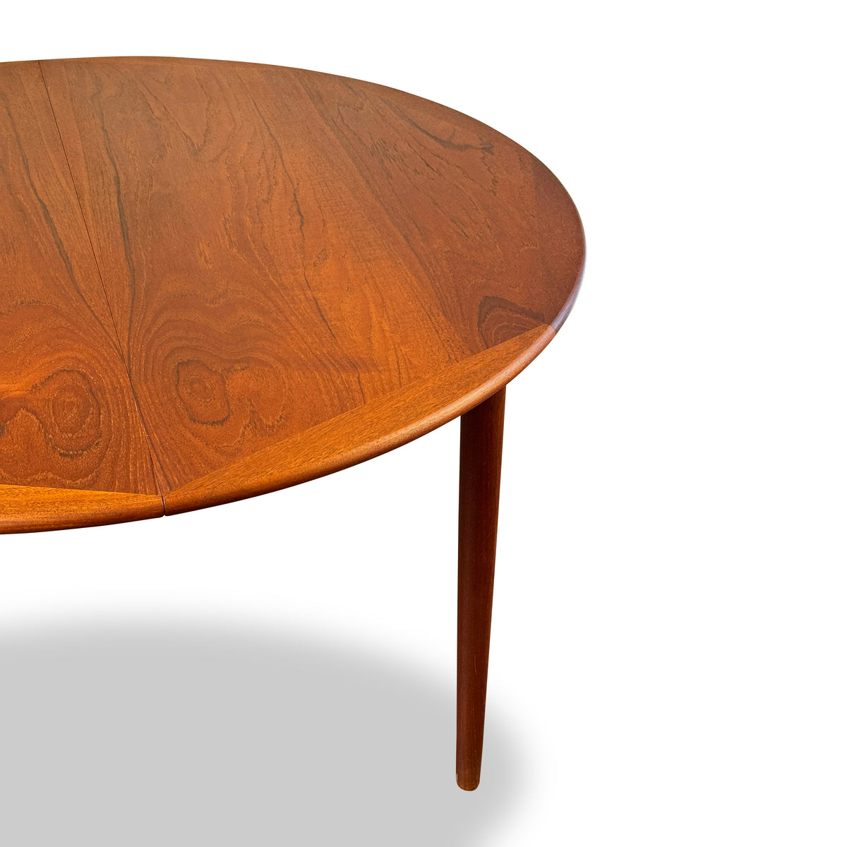 Round Extendable Teak Dining Table