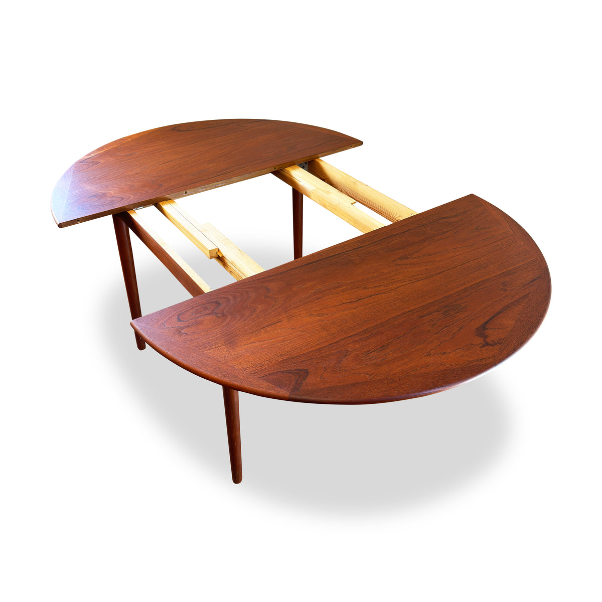 Round Extendable Teak Dining Table