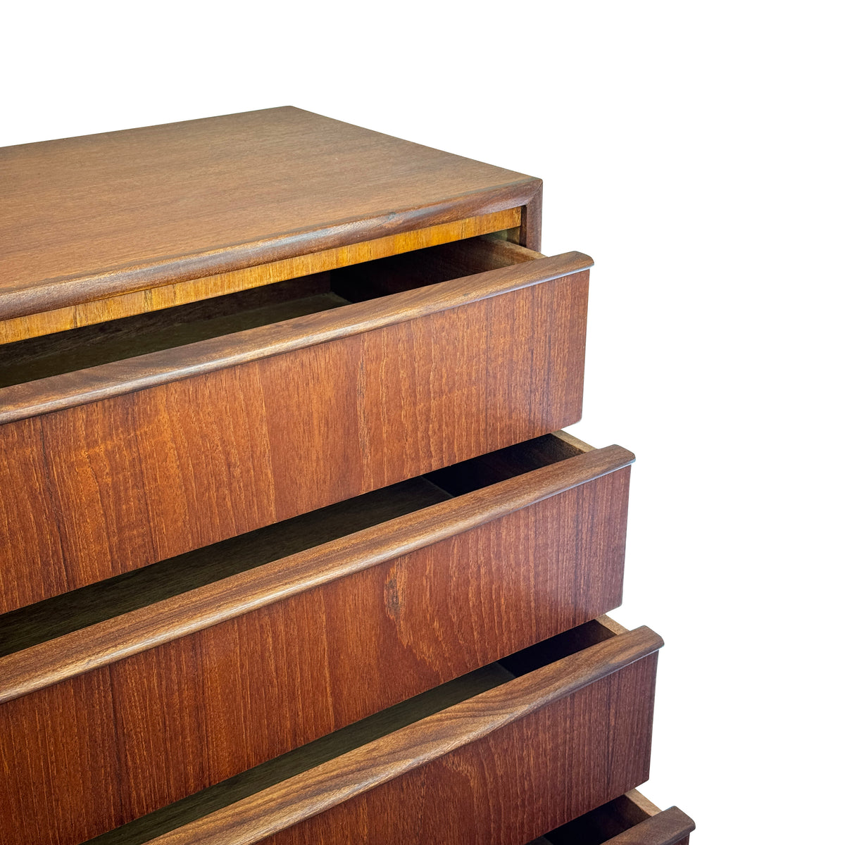 Mid Century Teak Highboy Dresser