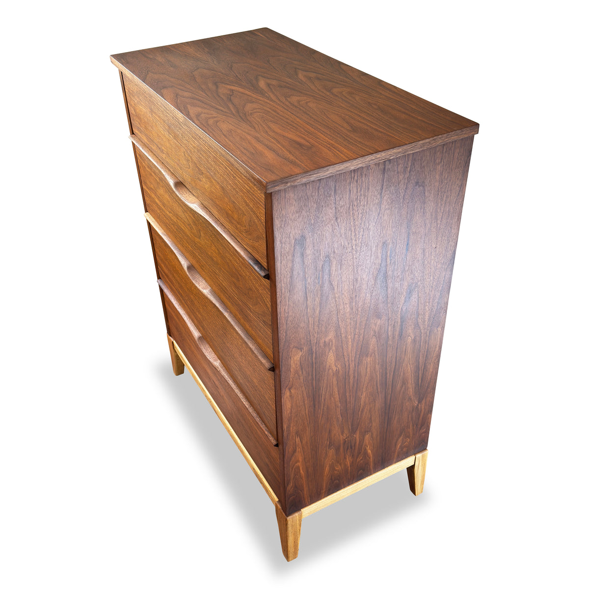 Walnut Four Drawer Highboy