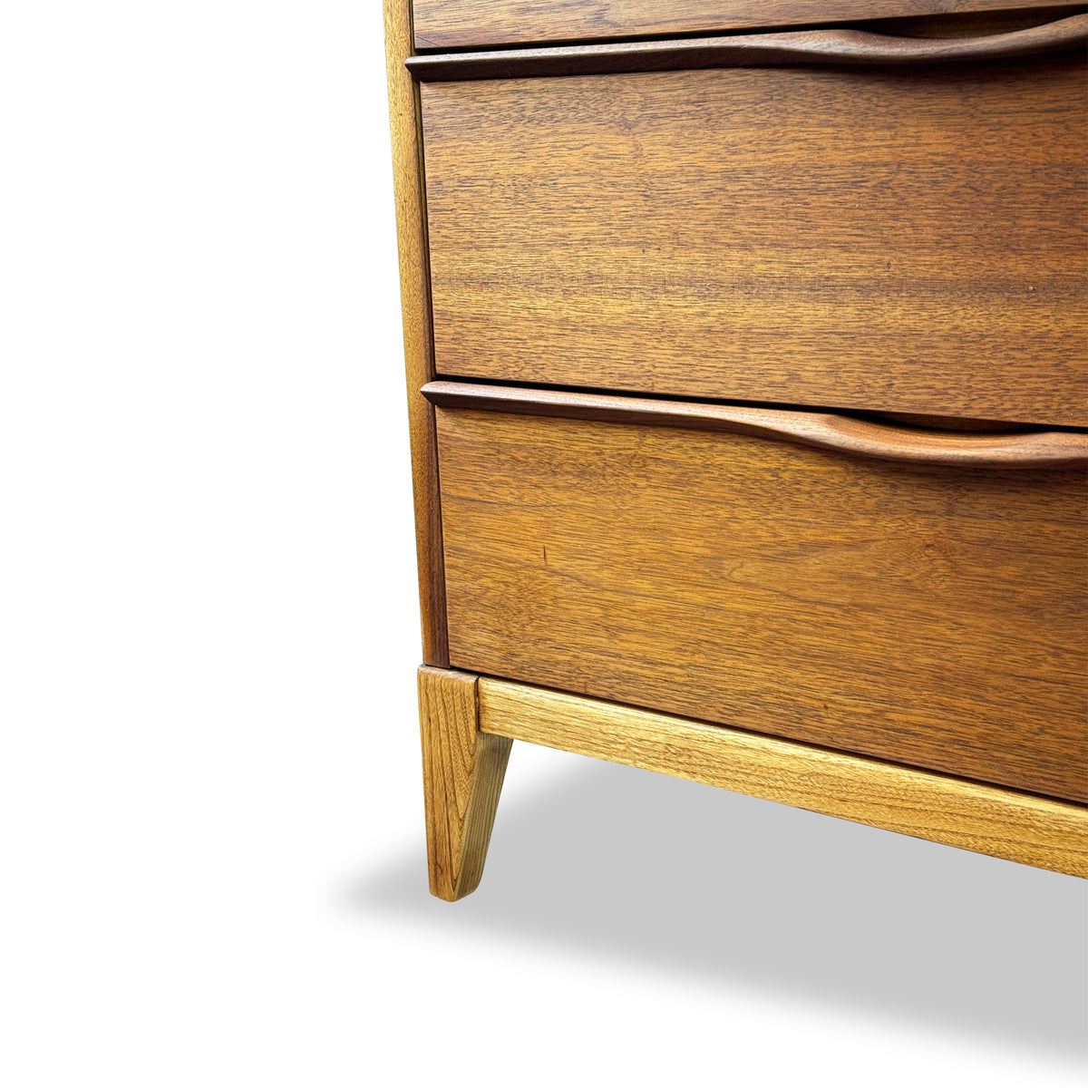 Walnut Three Drawer Dresser