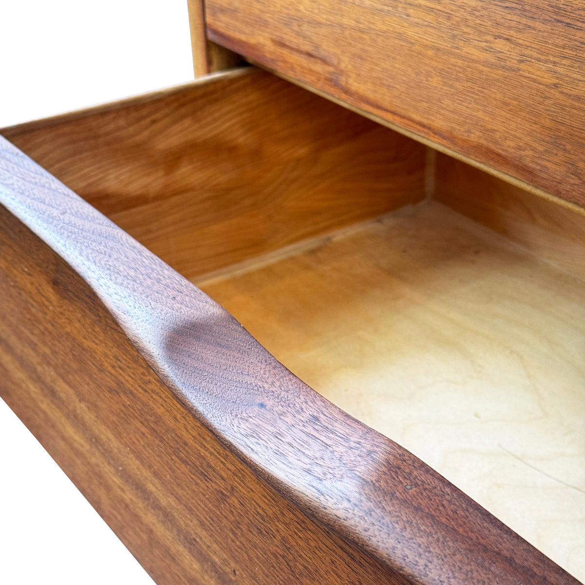 Walnut Three Drawer Dresser