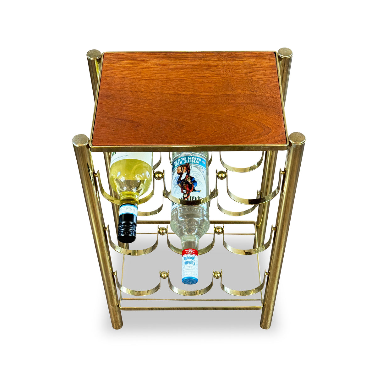 Vintage Brass Wine Rack