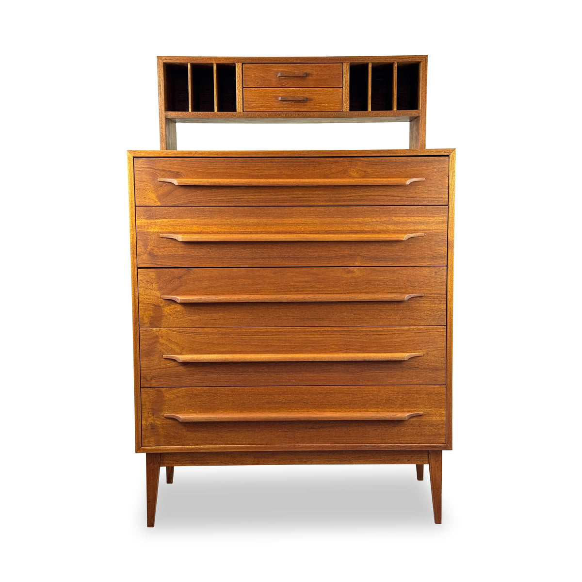 Teak Highboy Dresser