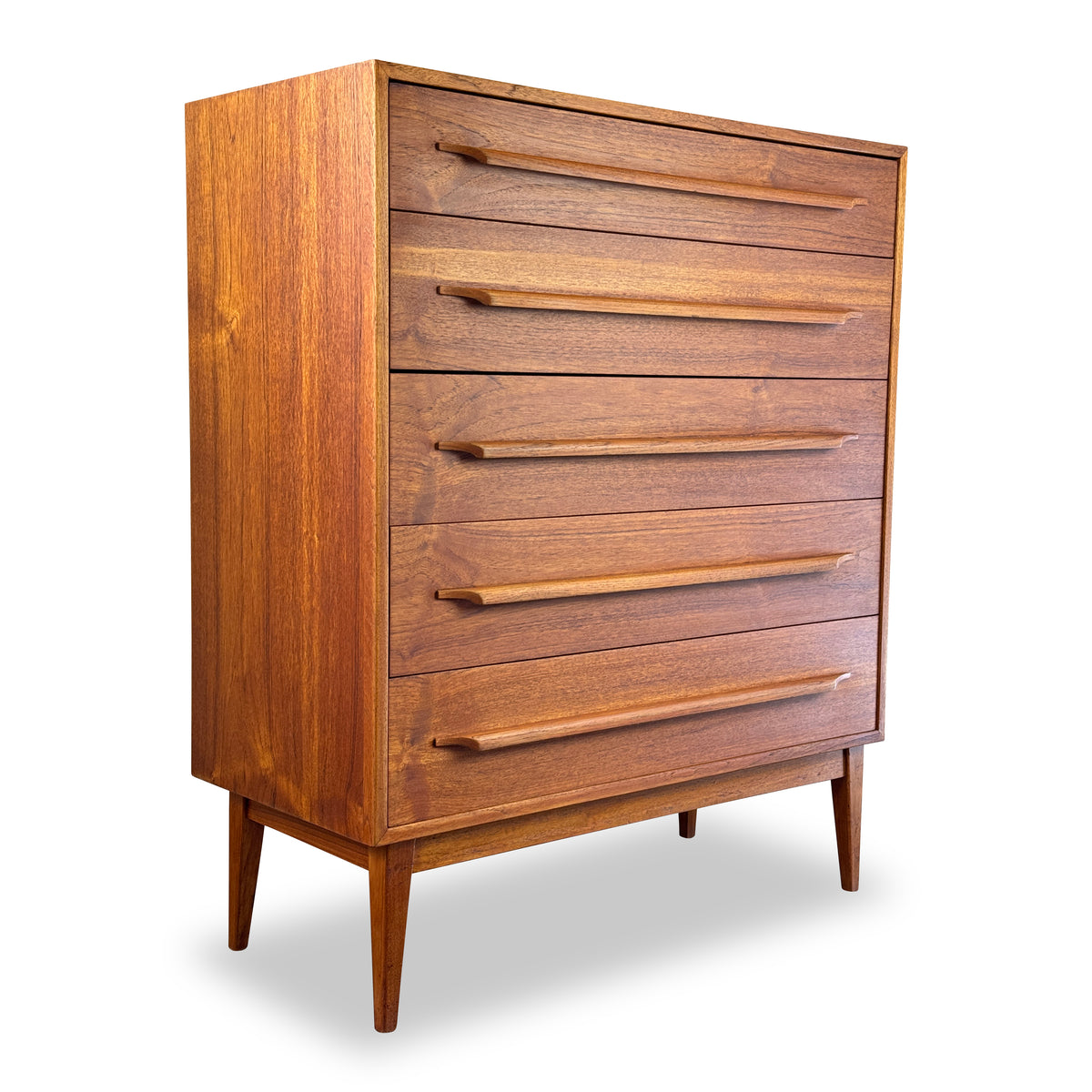 Teak Highboy Dresser