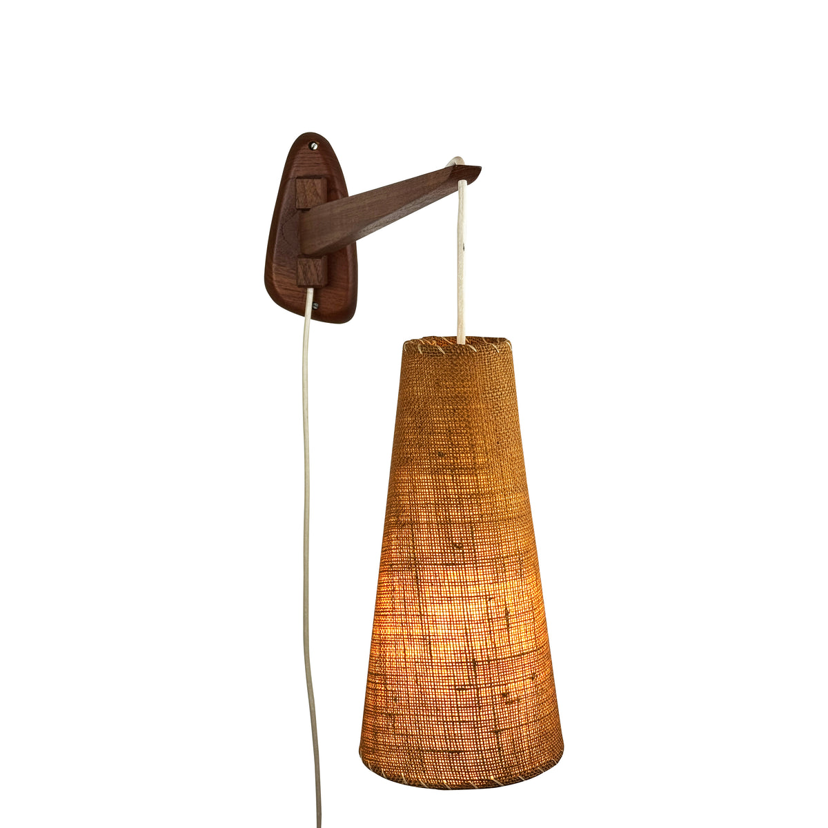 Teak Wall Mounted Swing Lamp