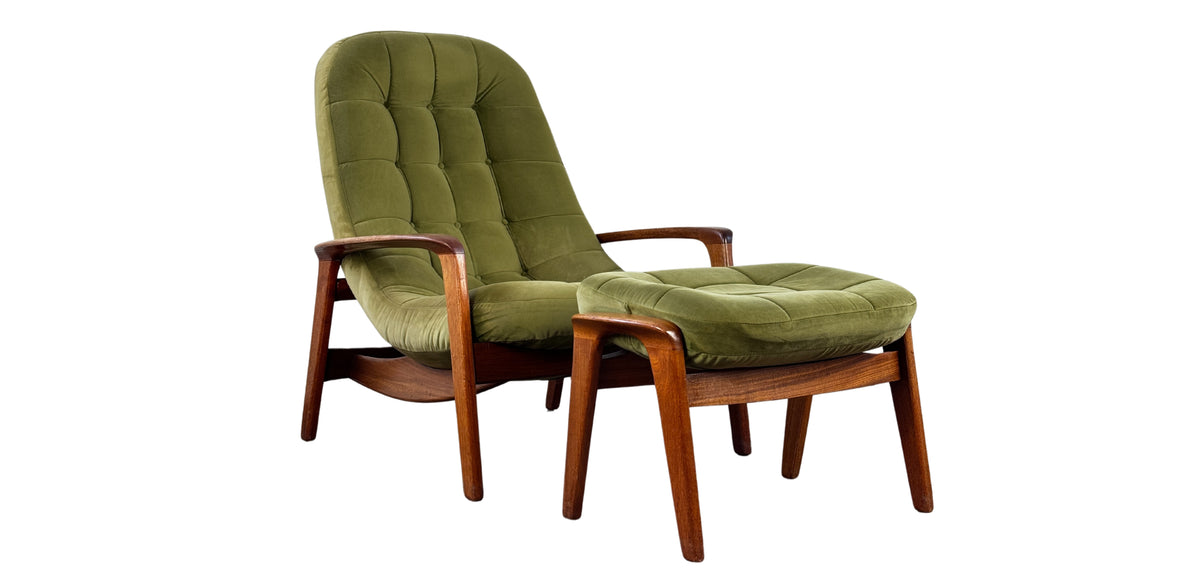 R. Huber Scoop Chair and Ottoman