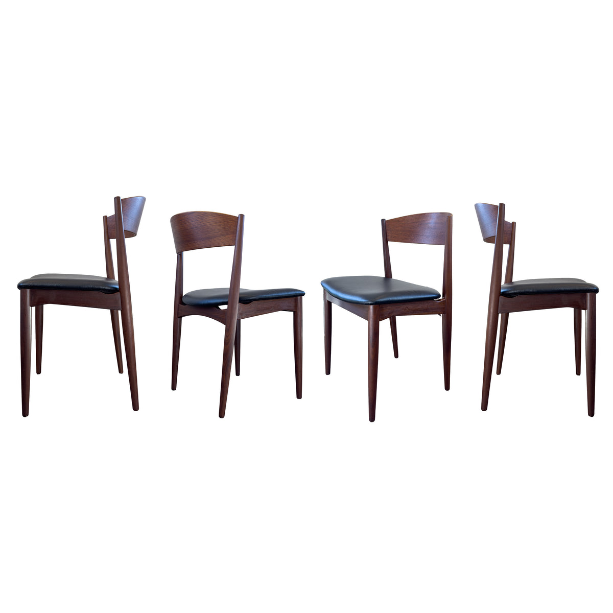 Danish Teak Bowed Back Dining Chairs