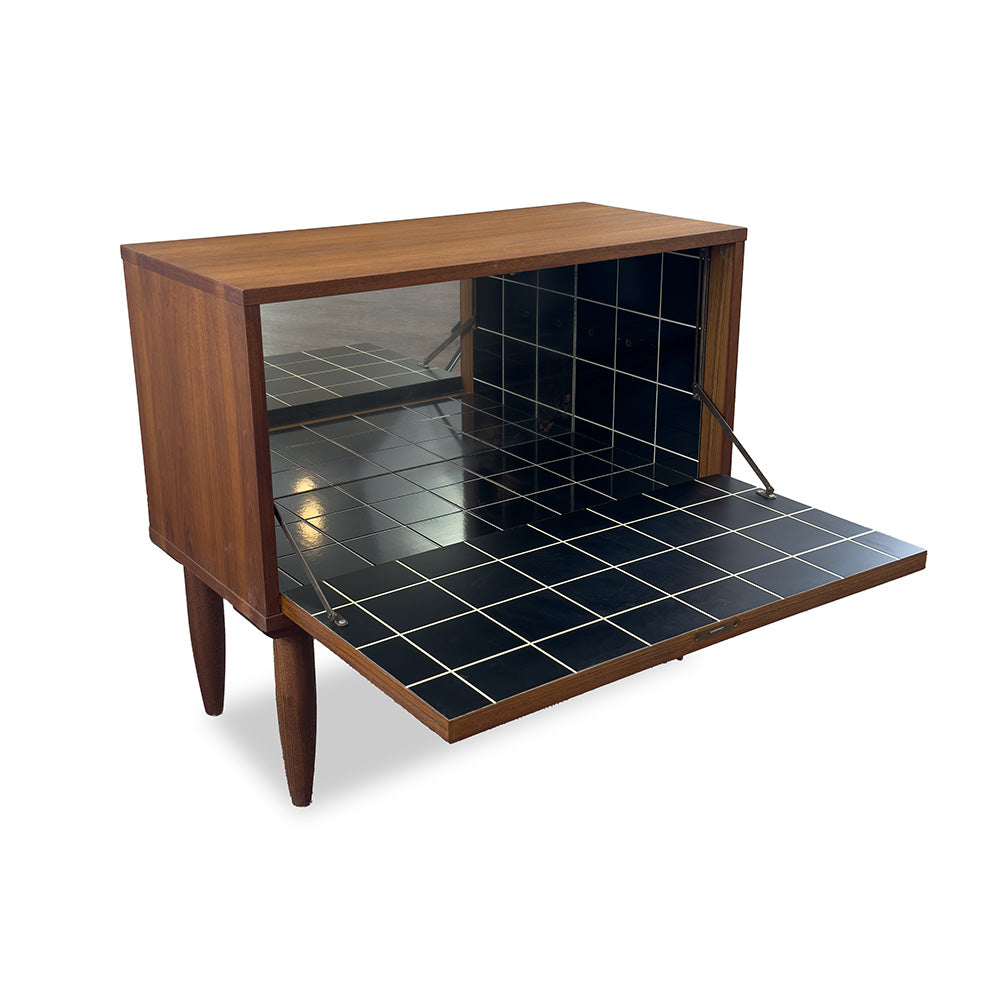 Teak Drop Down Cabinet