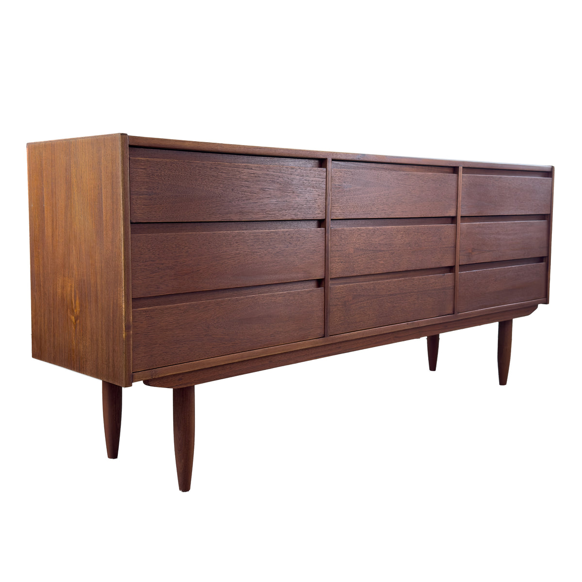 Teak Nine Drawer Dresser