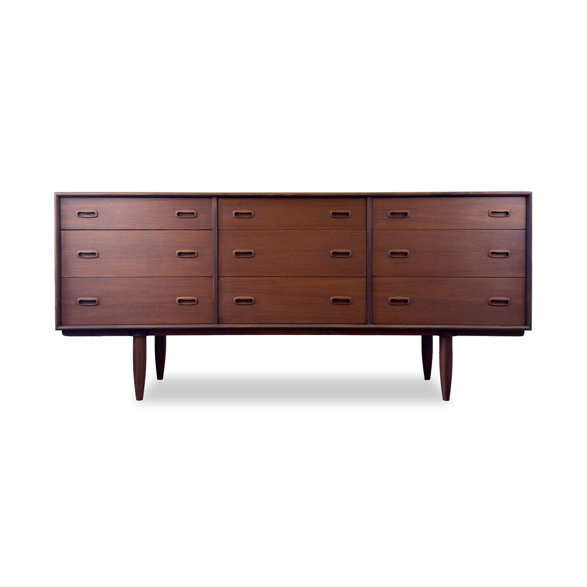 Teak Nine Drawer Dresser