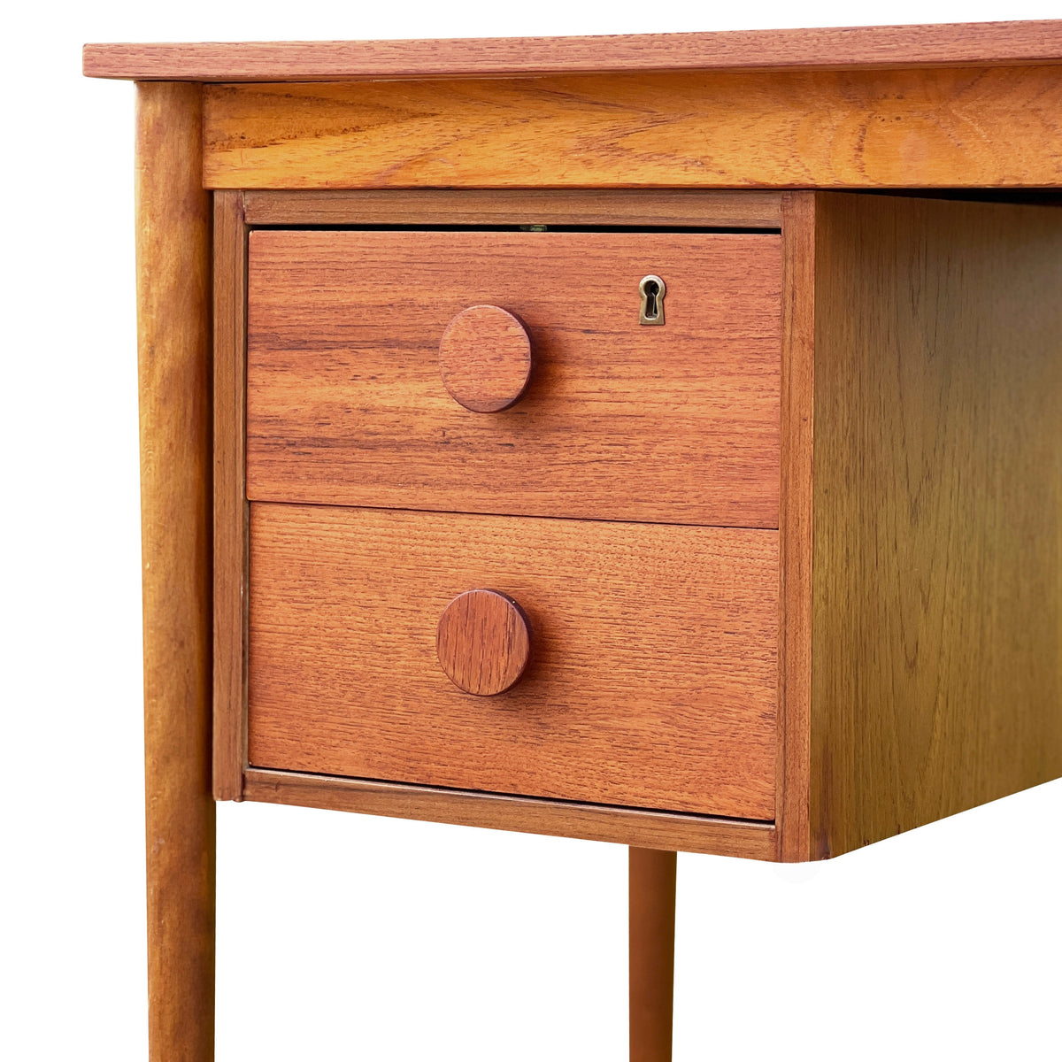 Teak Four Drawer Desk