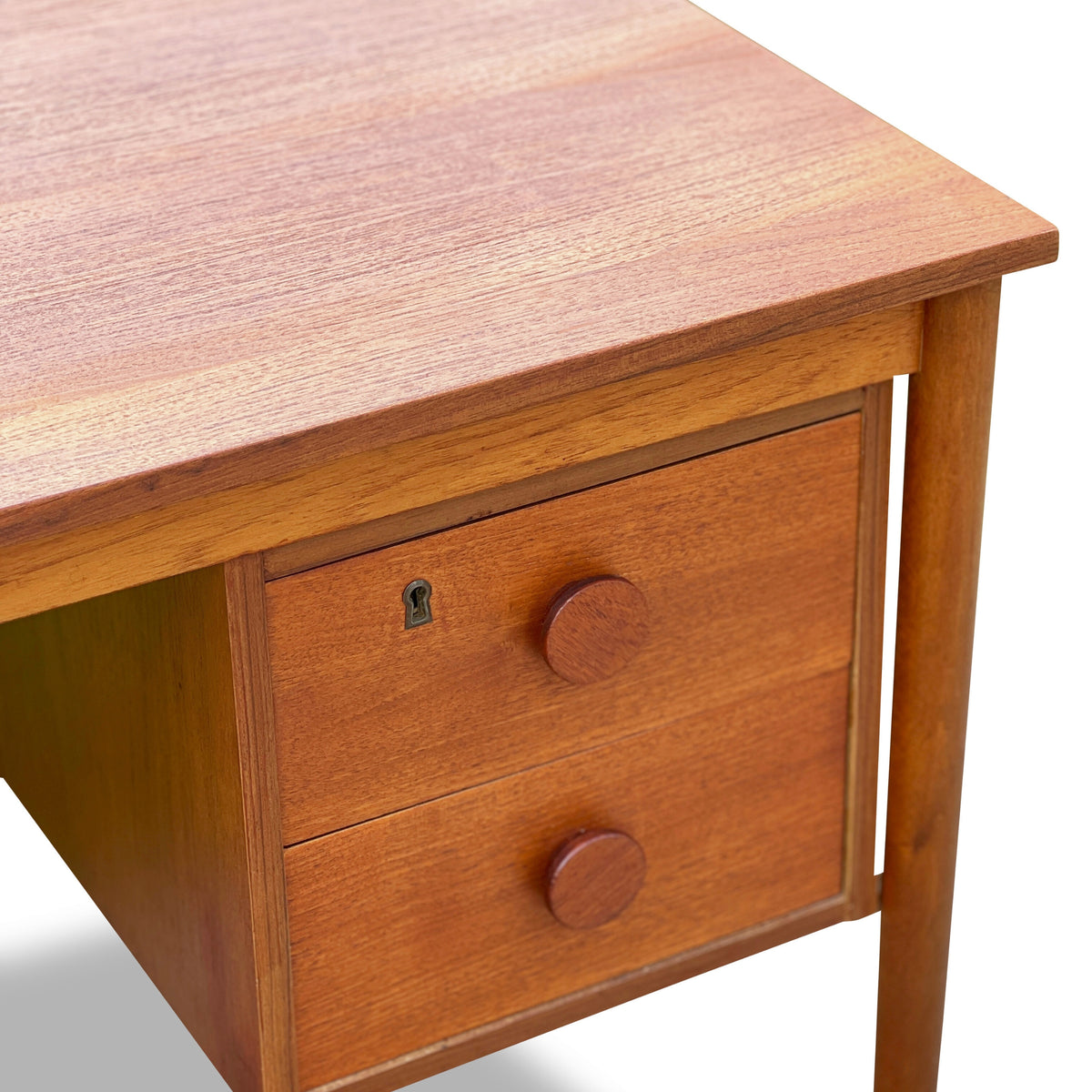 Teak Four Drawer Desk
