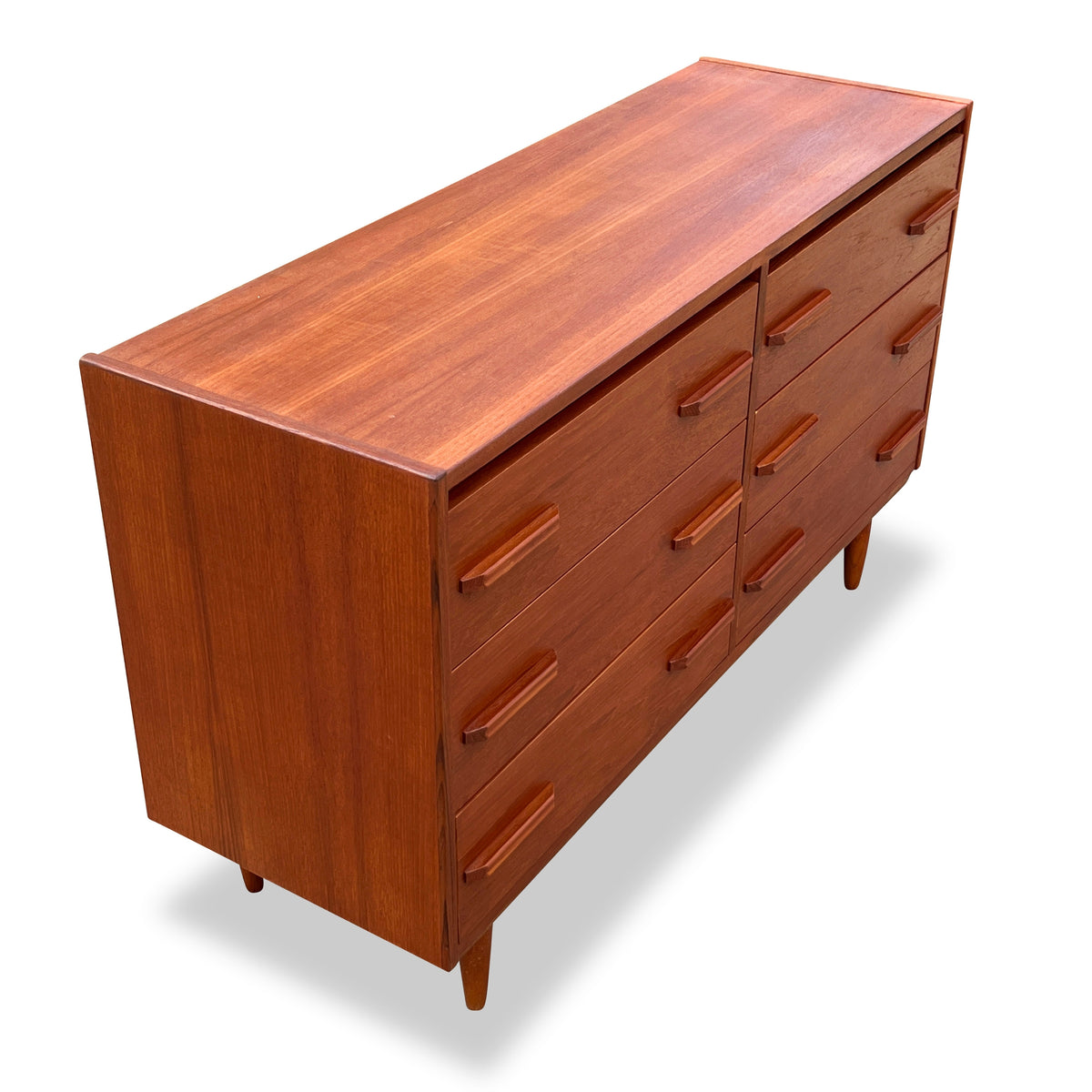 Teak Six Drawer Dresser