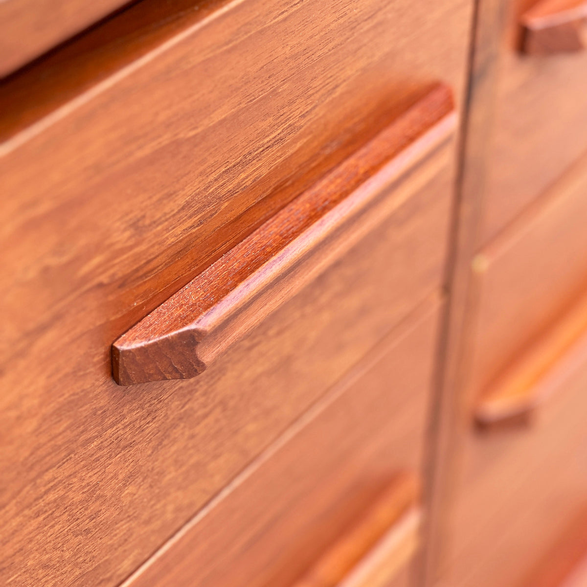 Teak Six Drawer Dresser