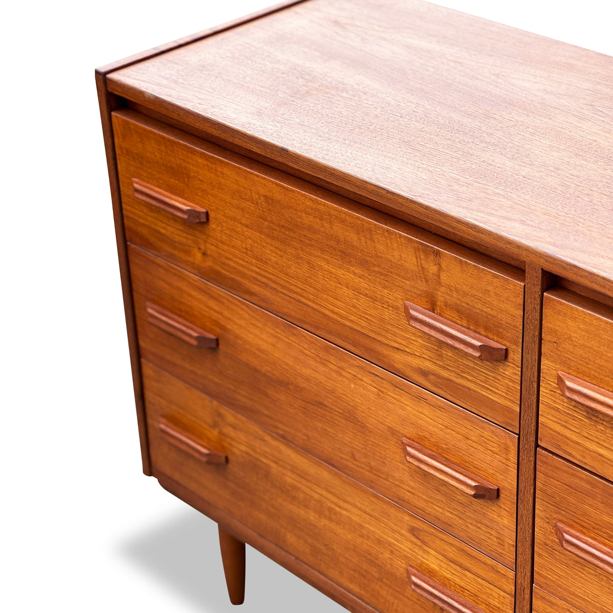 Teak Six Drawer Dresser