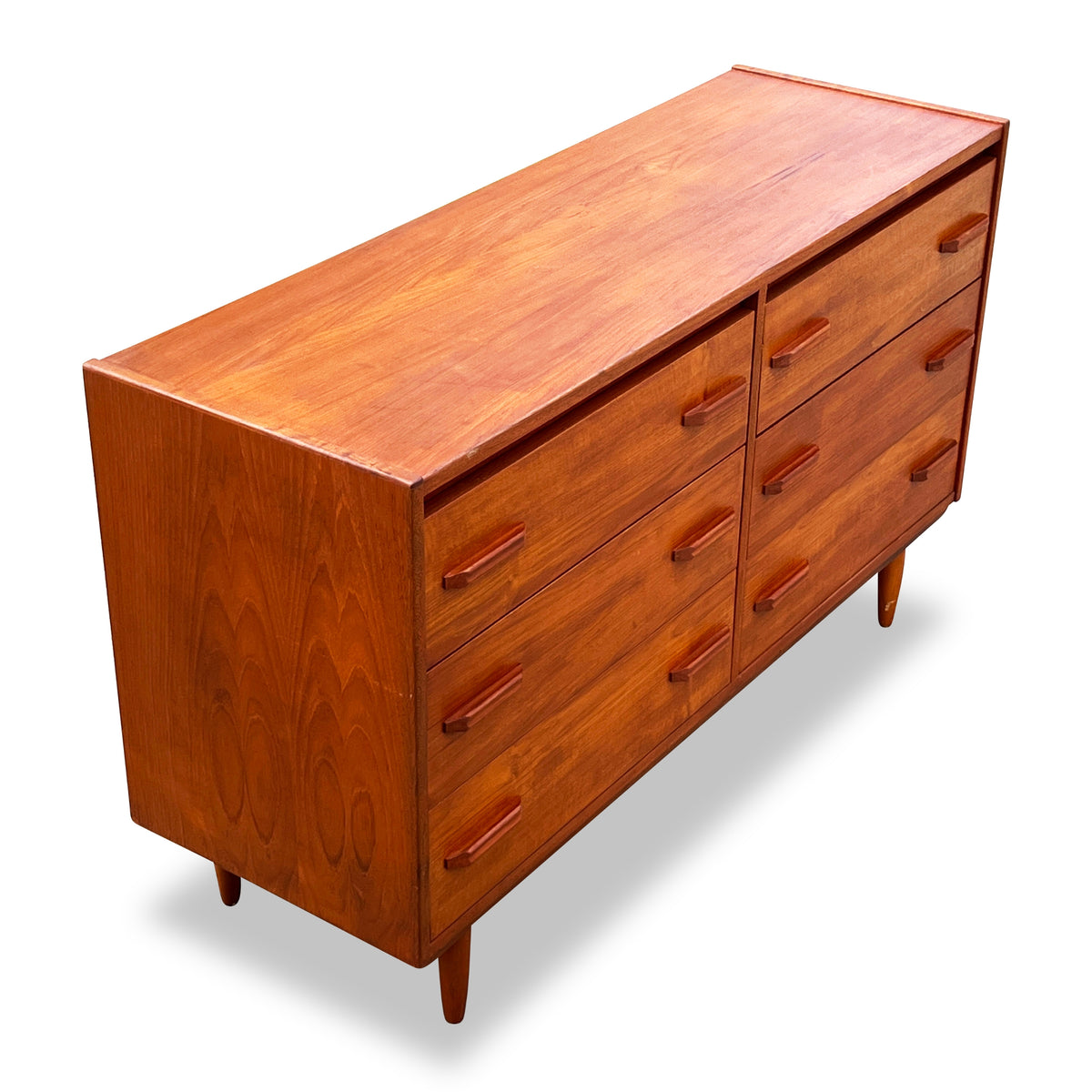 Teak Six Drawer Dresser