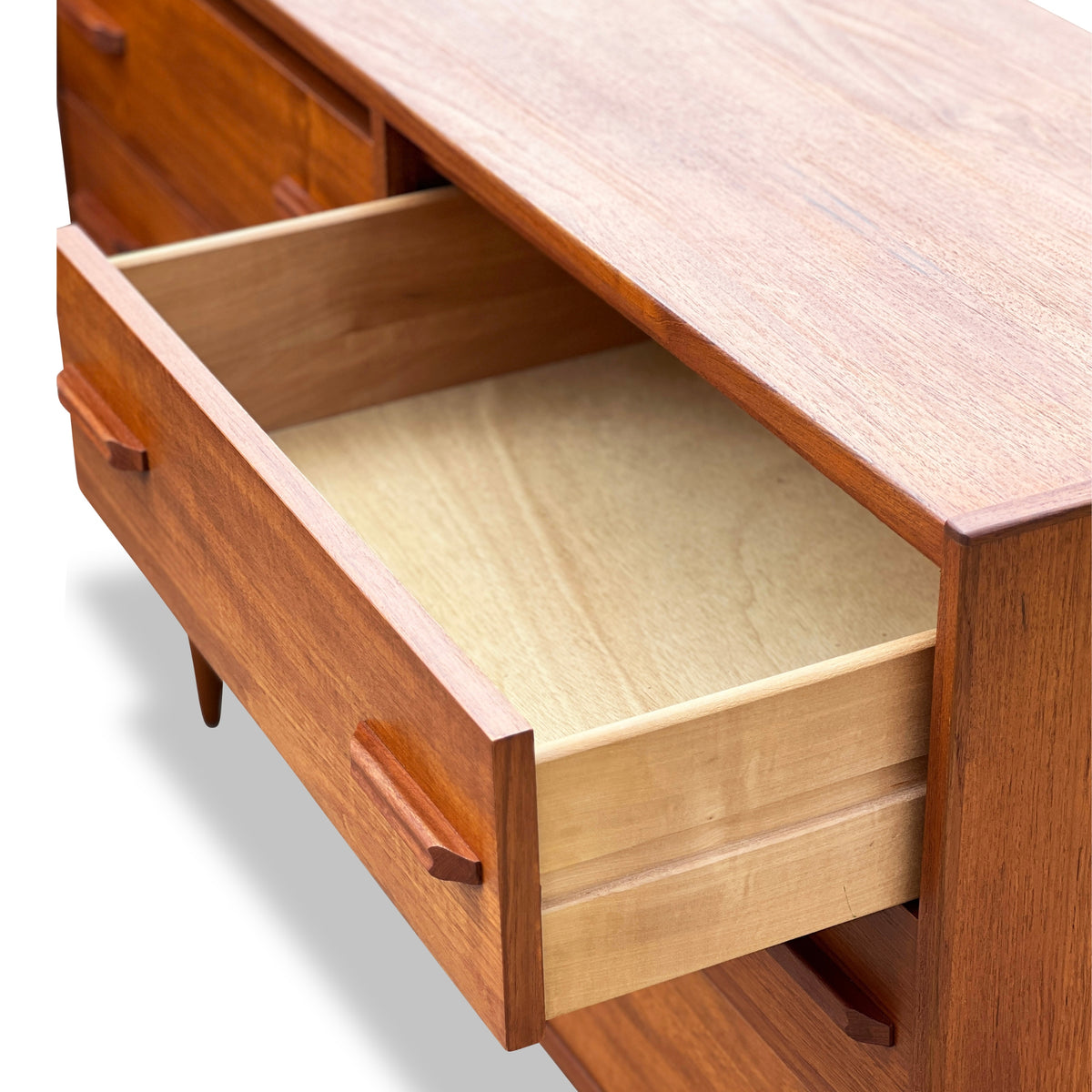 Teak Six Drawer Dresser