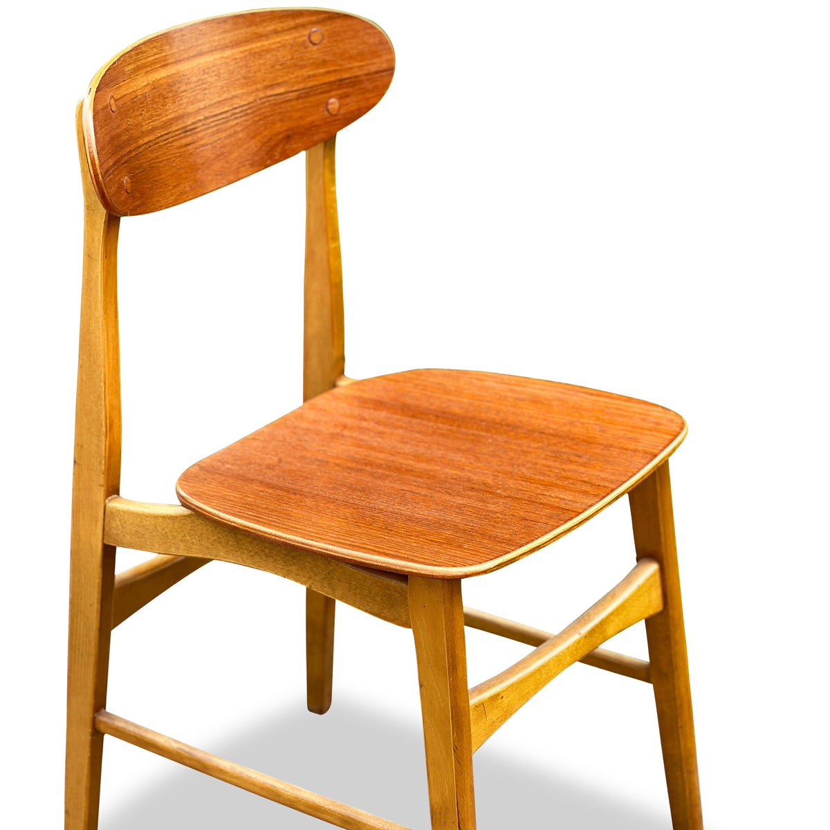 Teak and Beech Dining Chairs