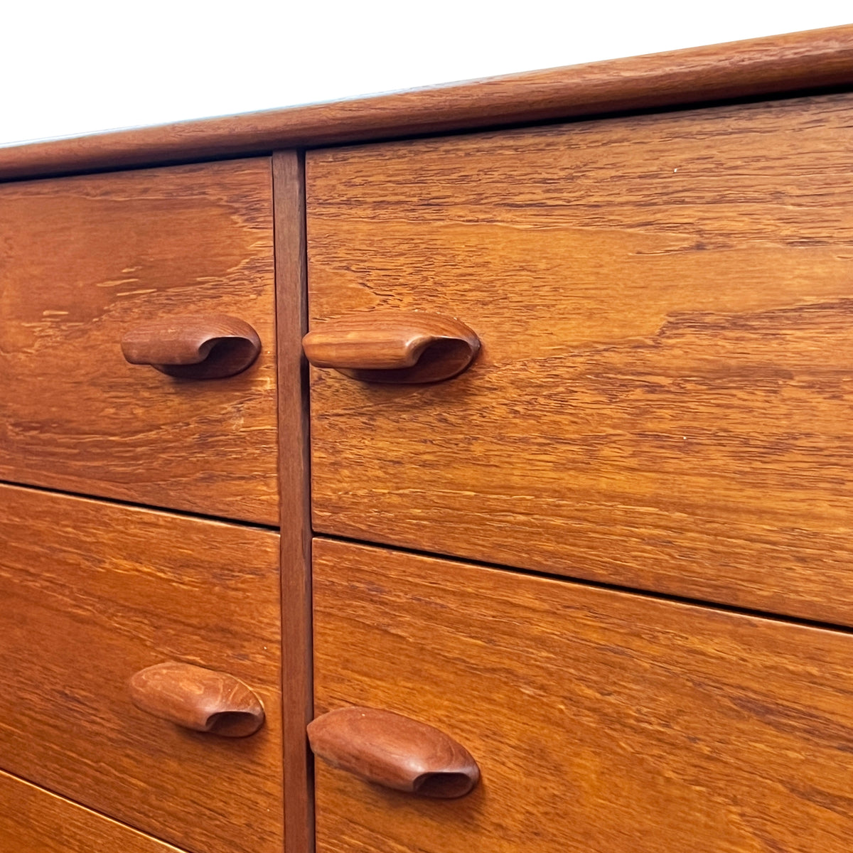 Teak Nine Drawer Dresser