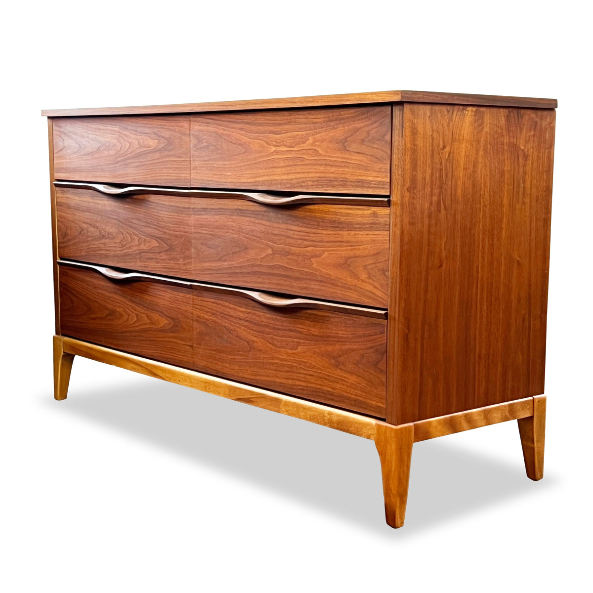 Walnut Six Drawer Dresser by Kaufman