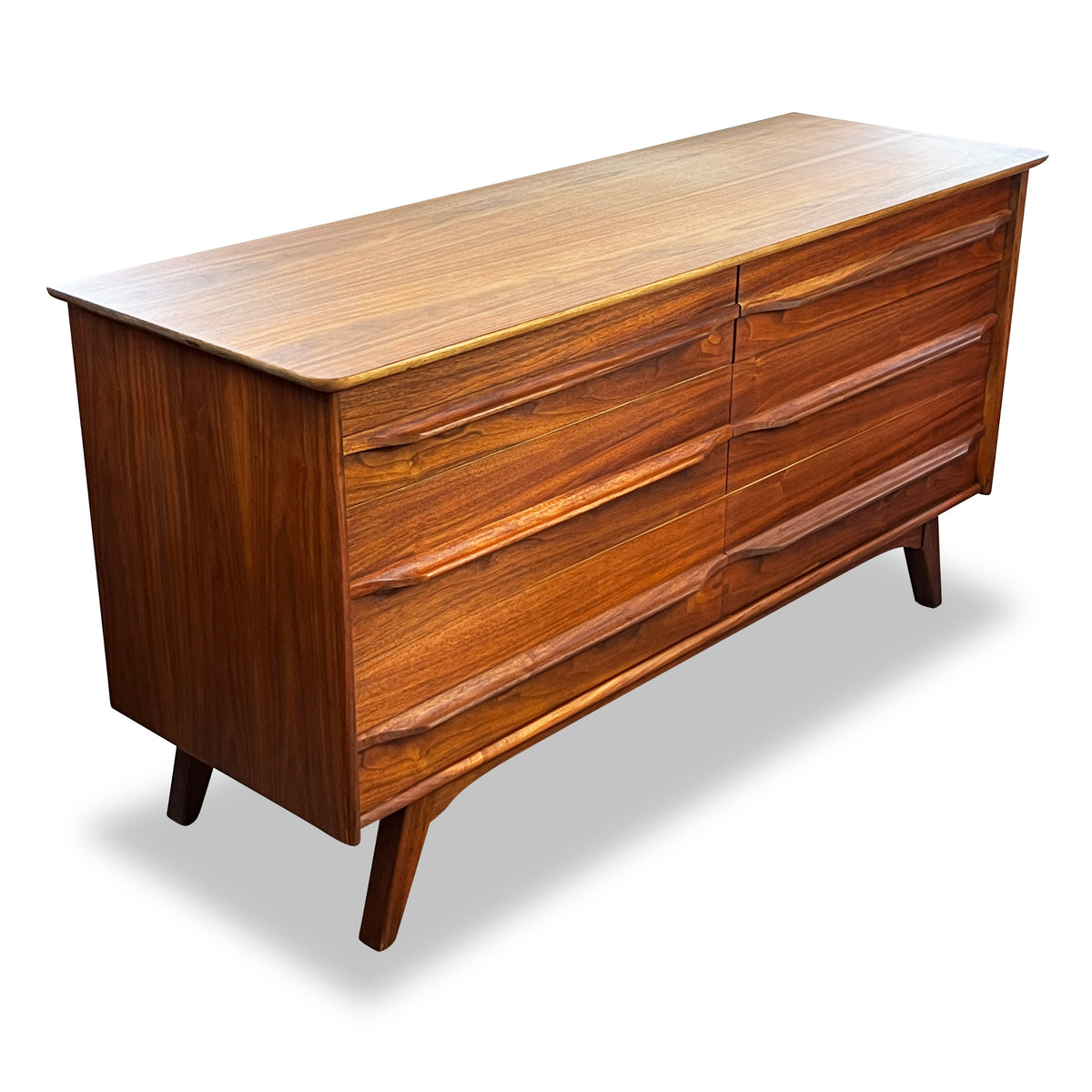 Walnut Six Drawer Dresser by Gibbard