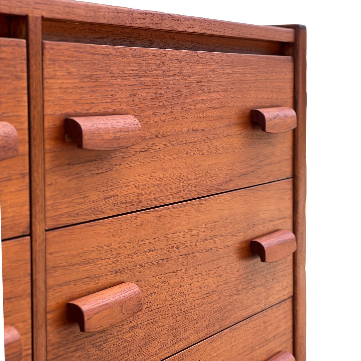Teak Nine Drawer Dresser