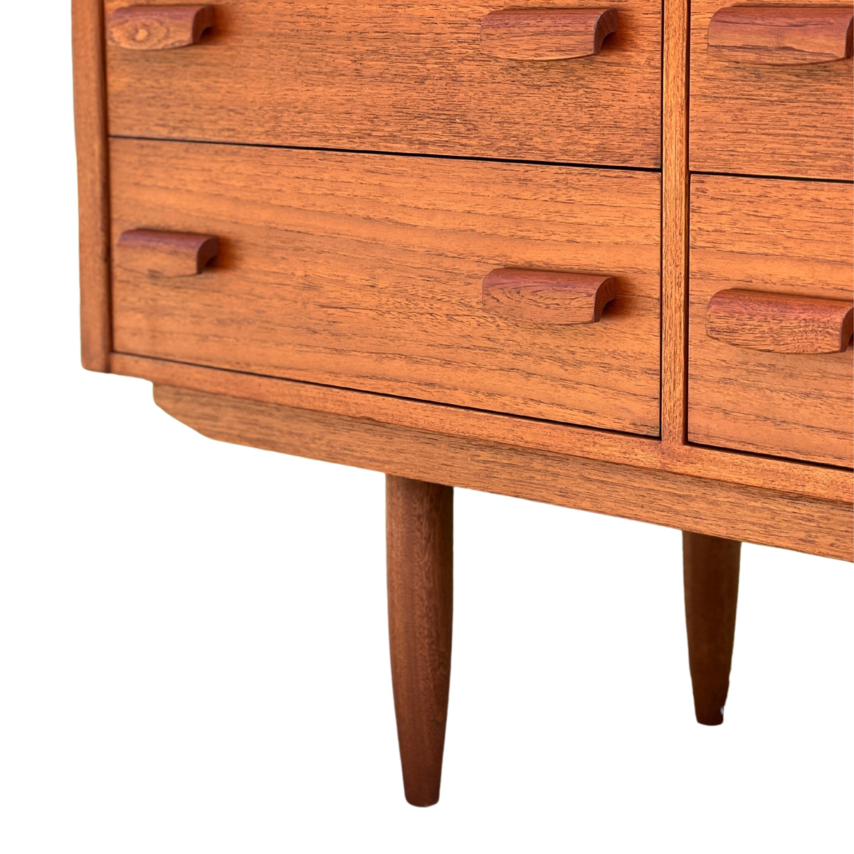 Teak Nine Drawer Dresser