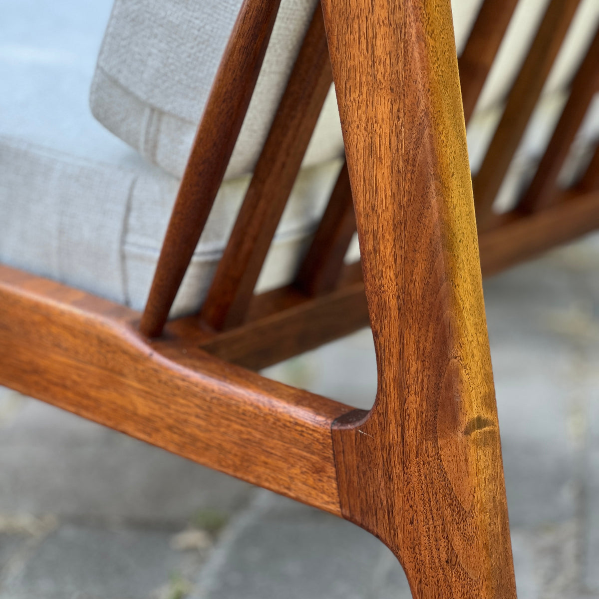 Pair of Vintage Slipper Walnut Easy Chairs