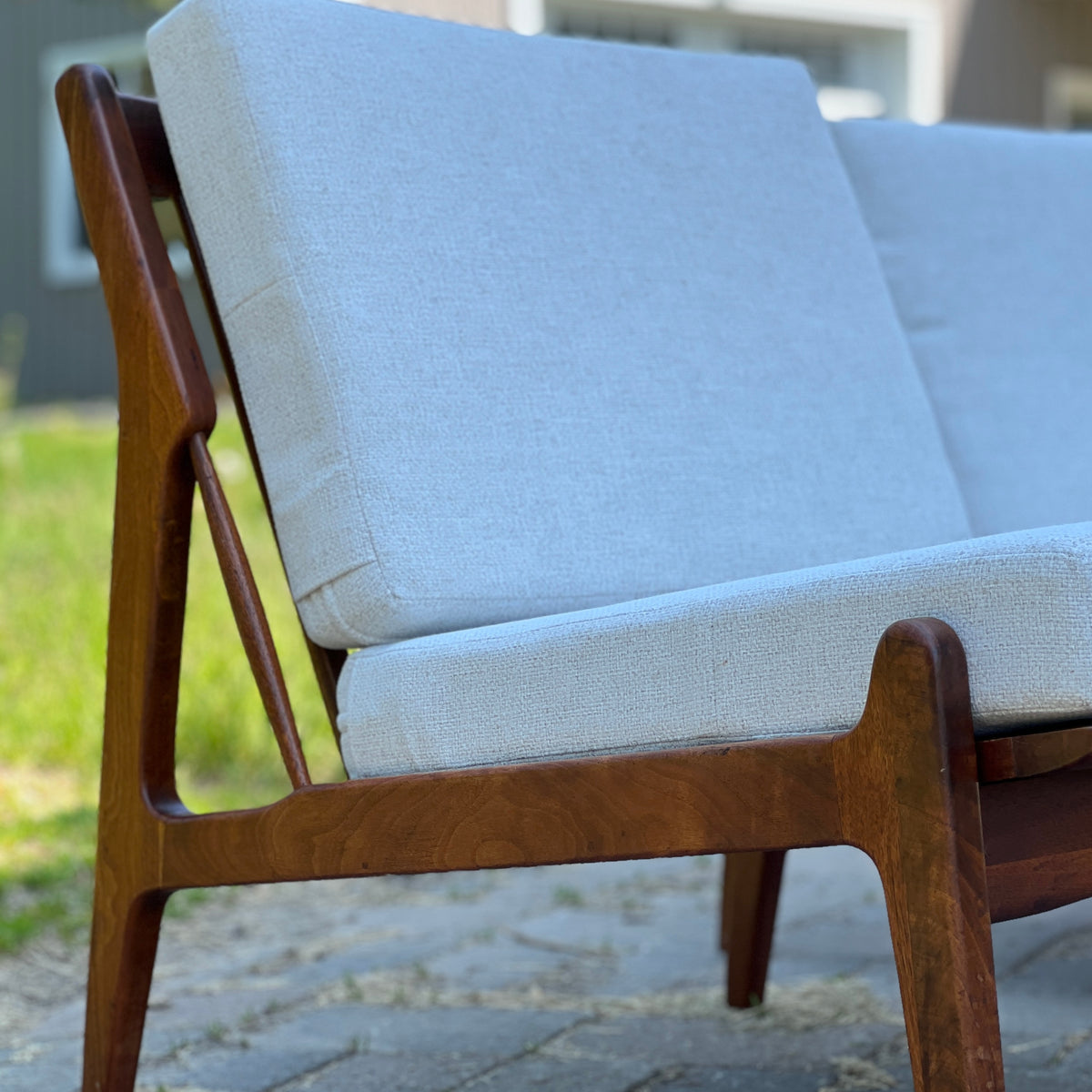 Pair of Vintage Slipper Walnut Easy Chairs