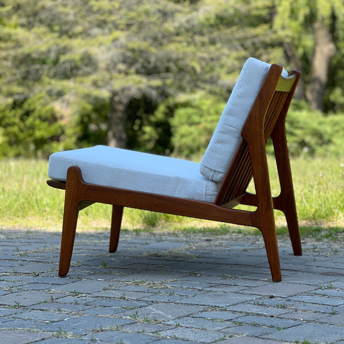 Pair of Vintage Slipper Walnut Easy Chairs