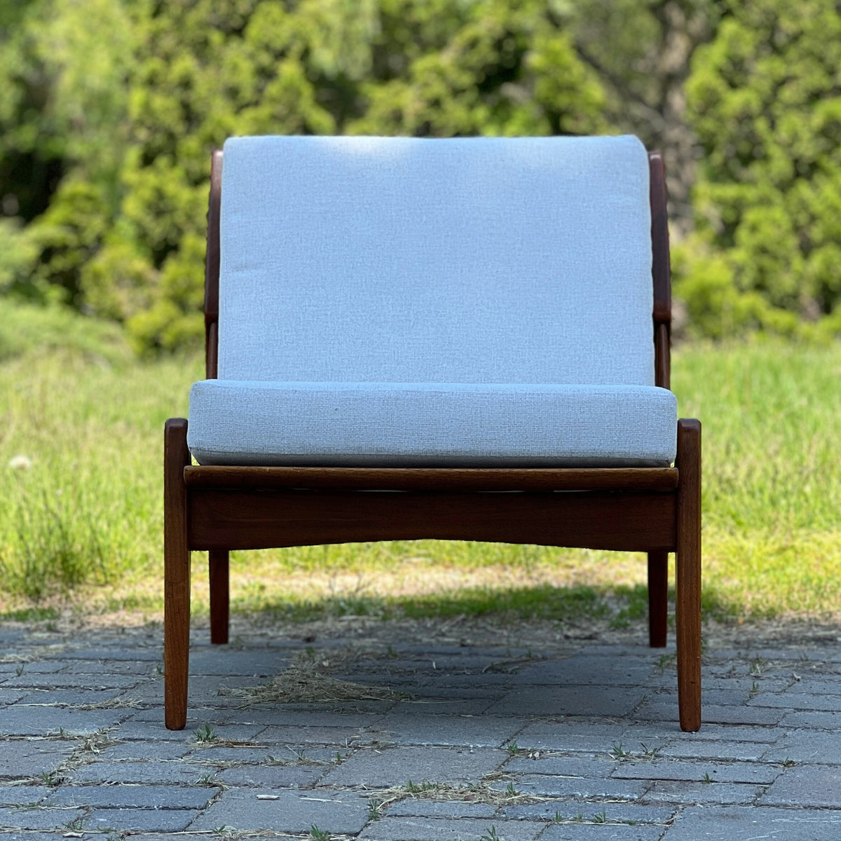 Pair of Vintage Slipper Walnut Easy Chairs