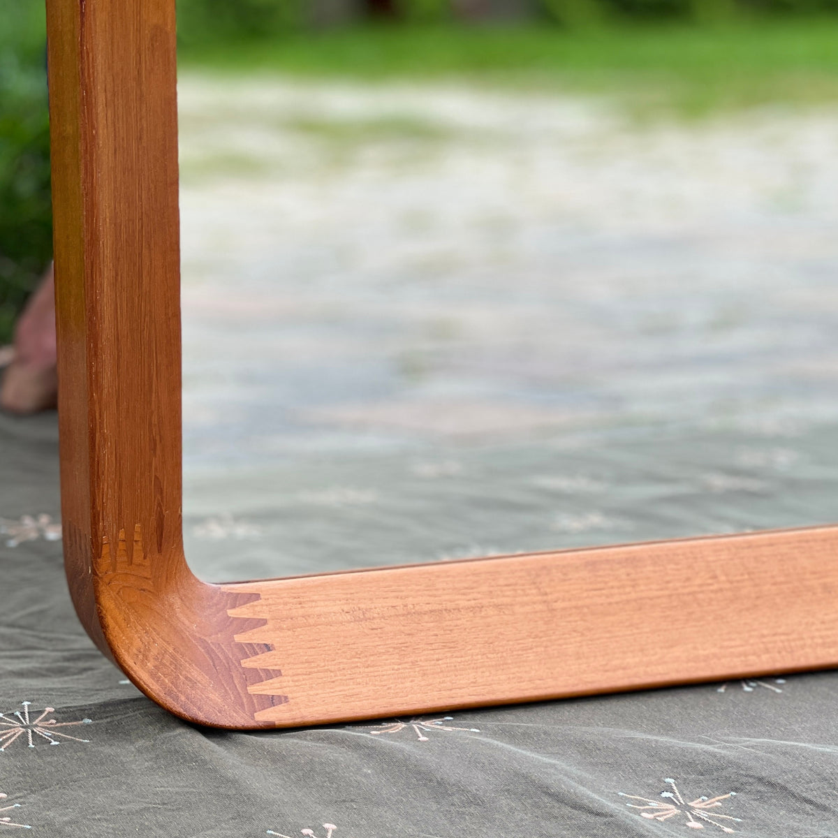 Danish Teak Wall Mirror by Pedersen and Hansen