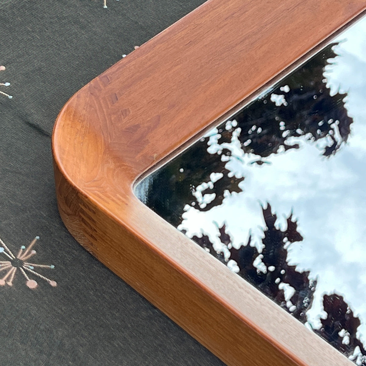 Danish Teak Wall Mirror by Pedersen and Hansen