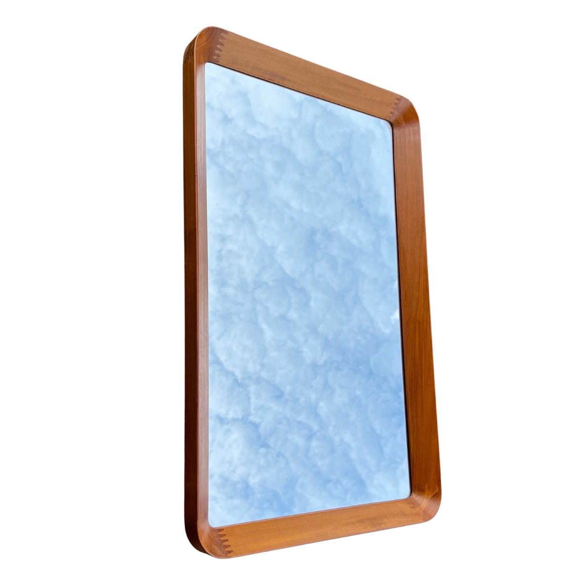 Danish Teak Wall Mirror by Pedersen and Hansen