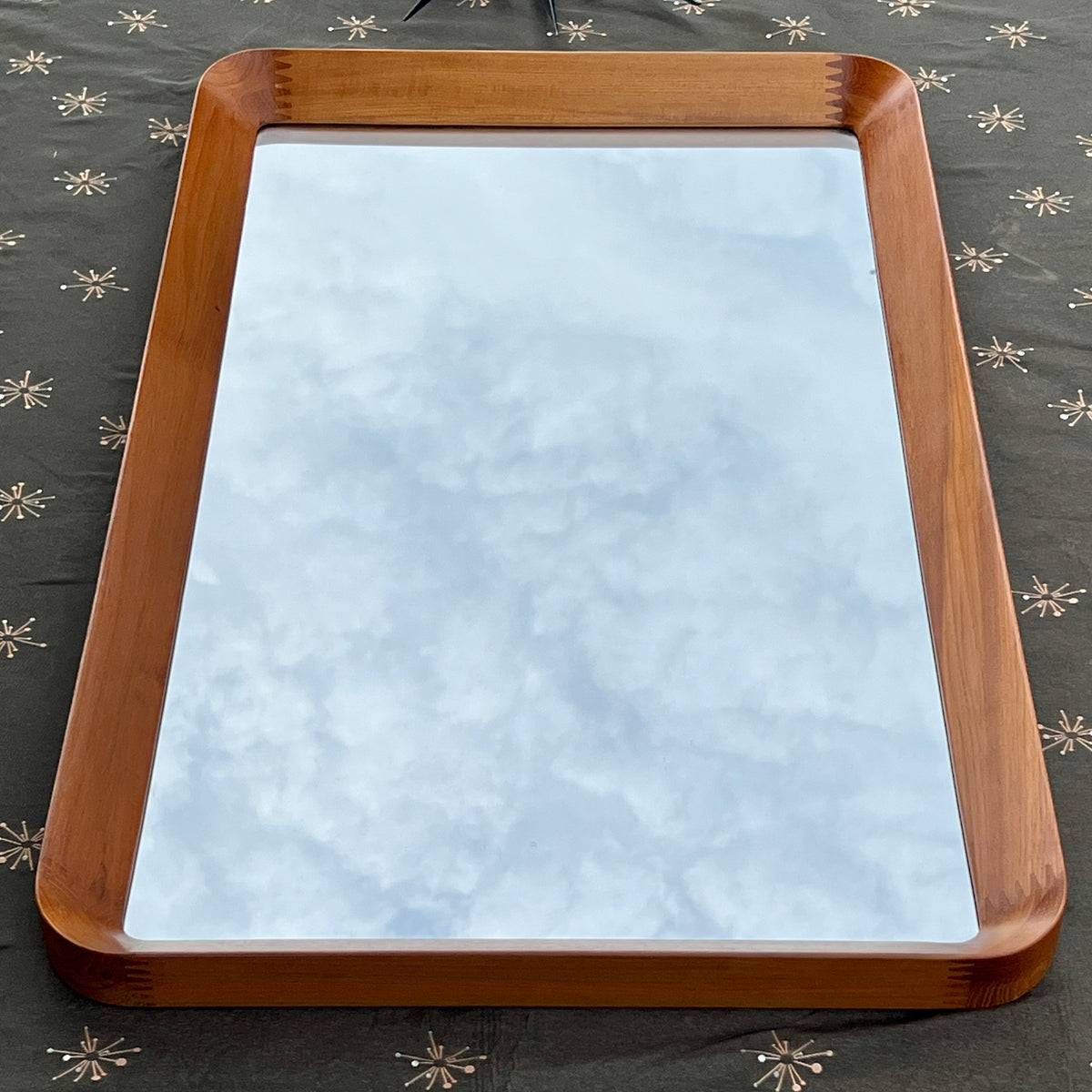 Danish Teak Wall Mirror by Pedersen and Hansen