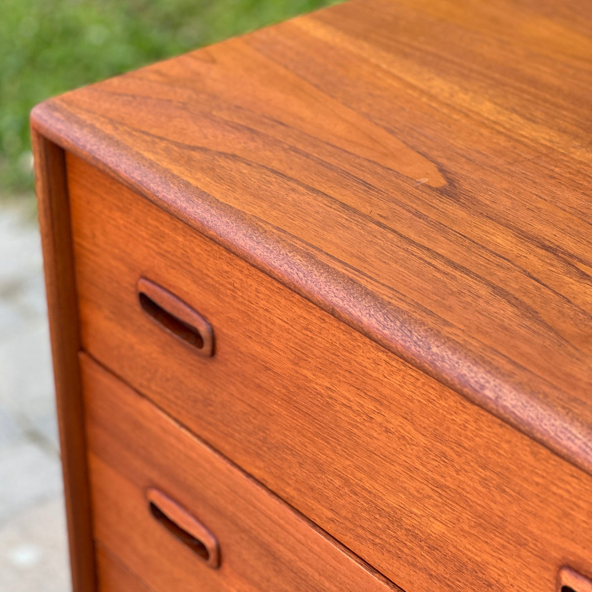 Teak Nine Drawer Dresser