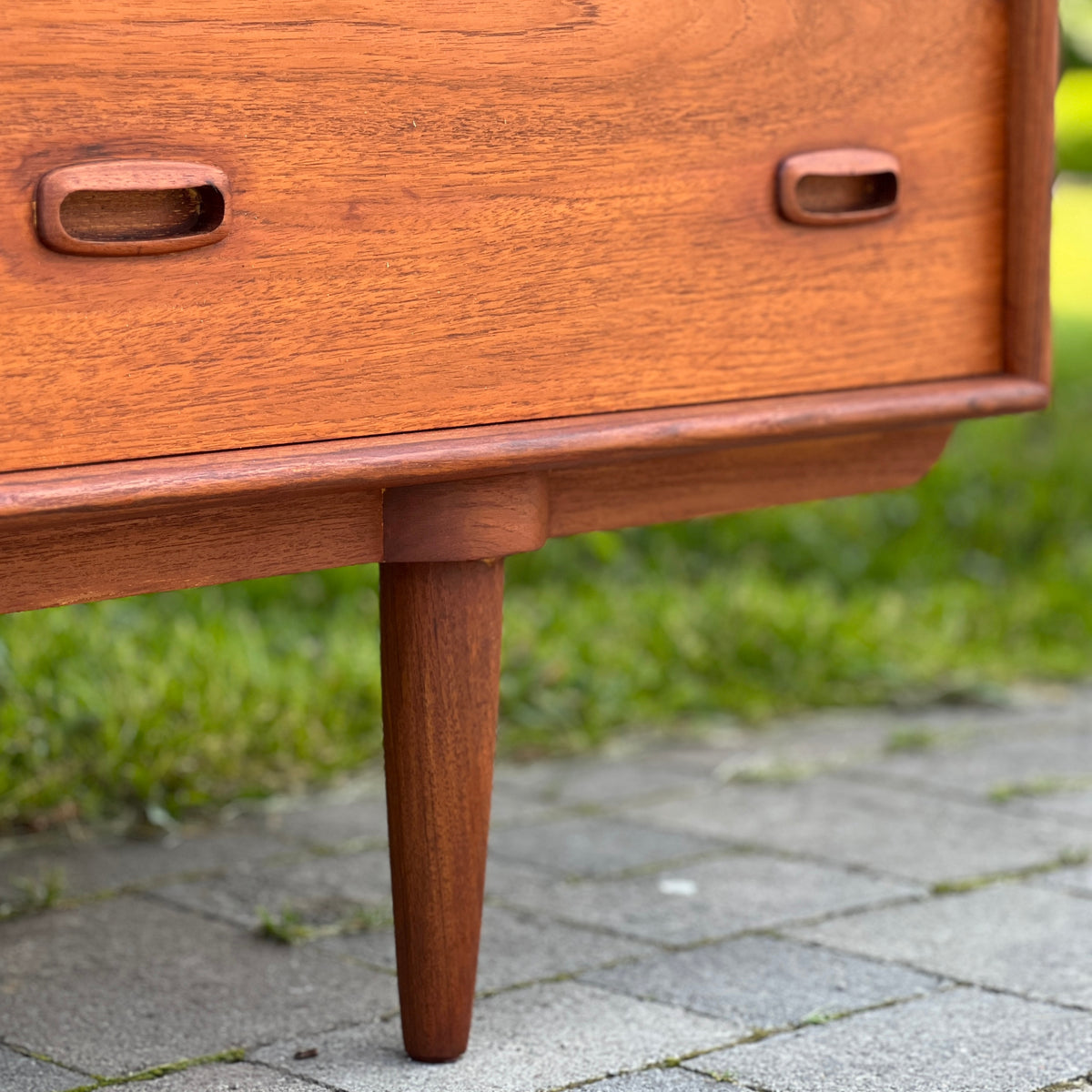 Teak Nine Drawer Dresser