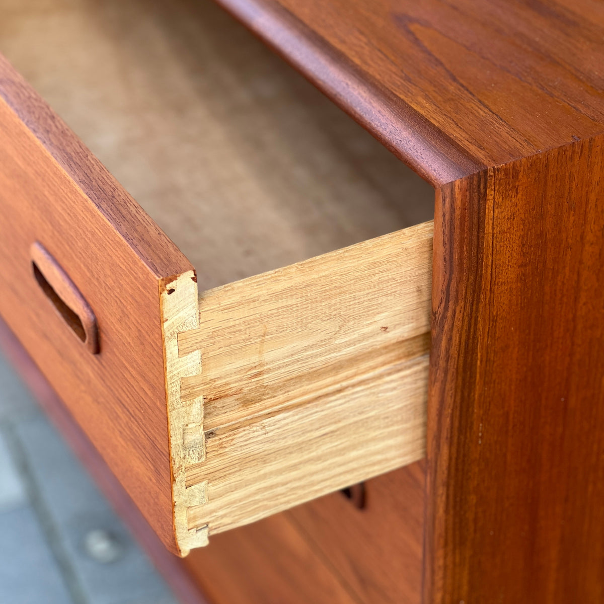 Teak Nine Drawer Dresser