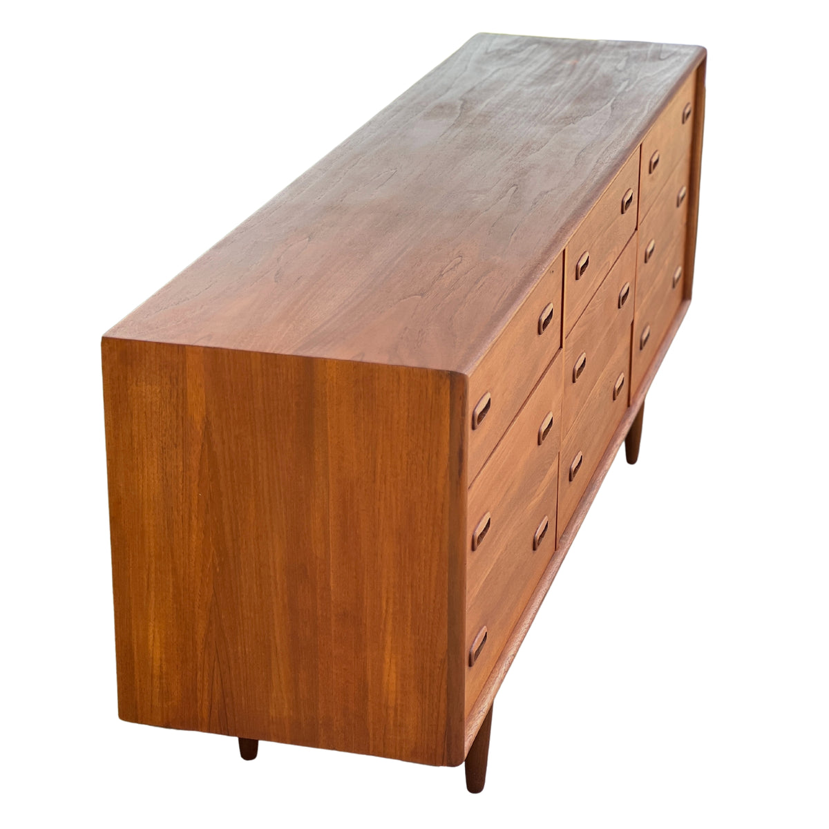 Teak Nine Drawer Dresser