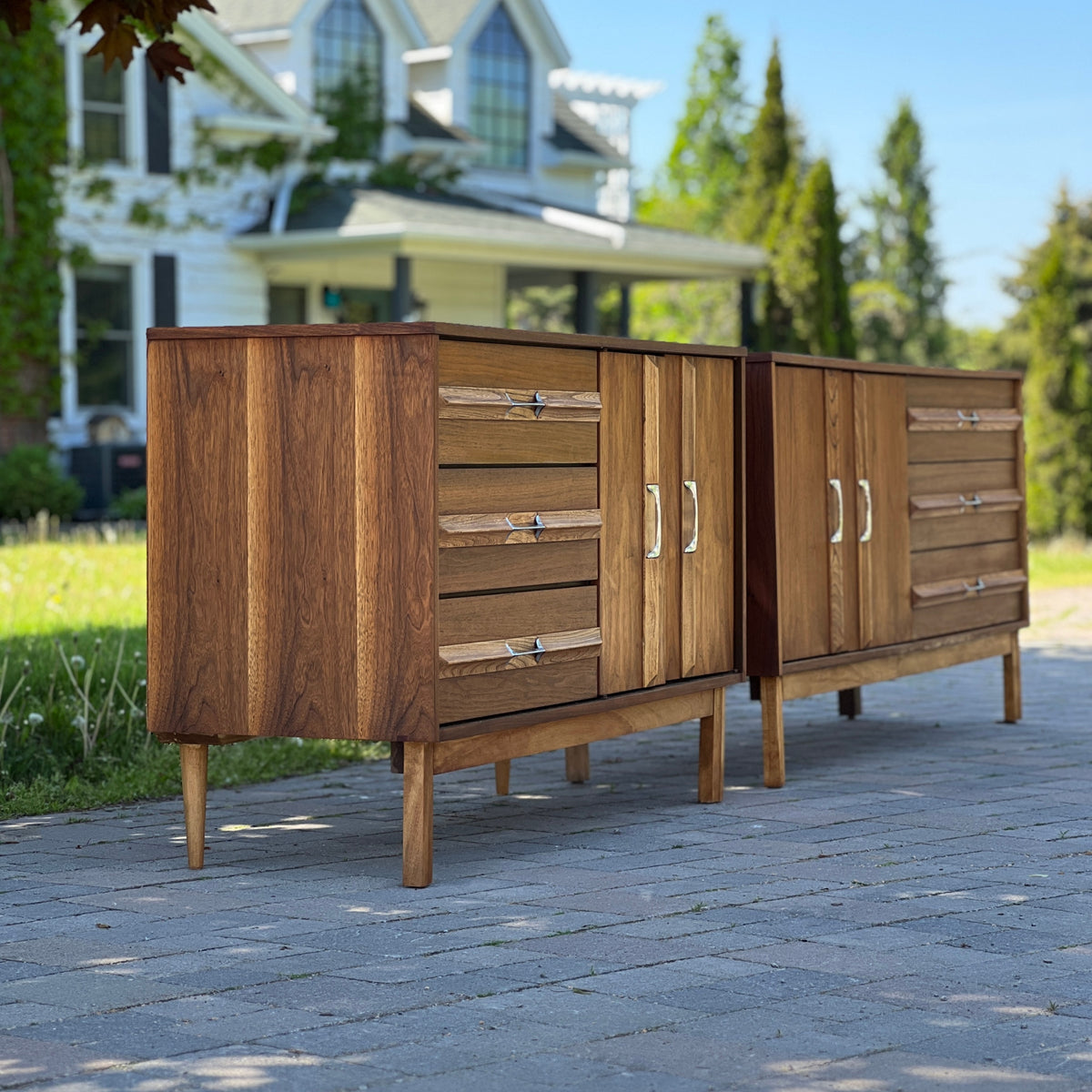 Walnut and Elm Sideboard